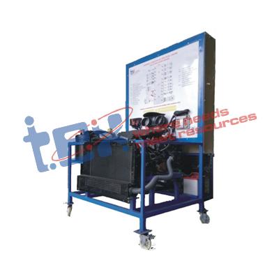 Four strokes four-cylinder CRDI diesel engine in working condition