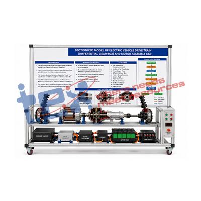 SECTIONIZED MODEL OF ELECTRIC VEHICLE DRIVE TRAIN (DIFFERENTIAL GEAR BOX) AND MOTOR ASSEMBLY CAR