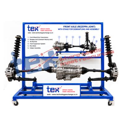 Front axle (Rezeppa Joint) with stand for Dismantling and assembly